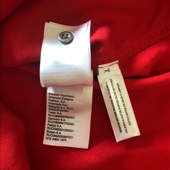 Calvin Klein Red Long Sleeve Button Down Shirt SP - Picture 7 of 8